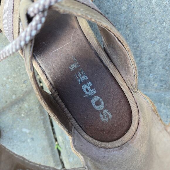 SOREL wedge sandals womens sz 8.5 JOANIE II lace up - Picture 12 of 14